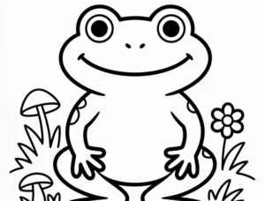 Frog Coloring Page – Cute Printable Fun for Kids
