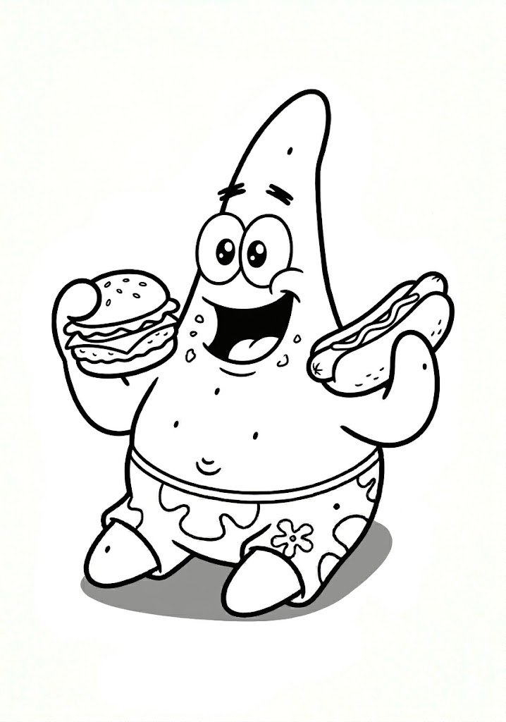 Patrick Star Eating Food