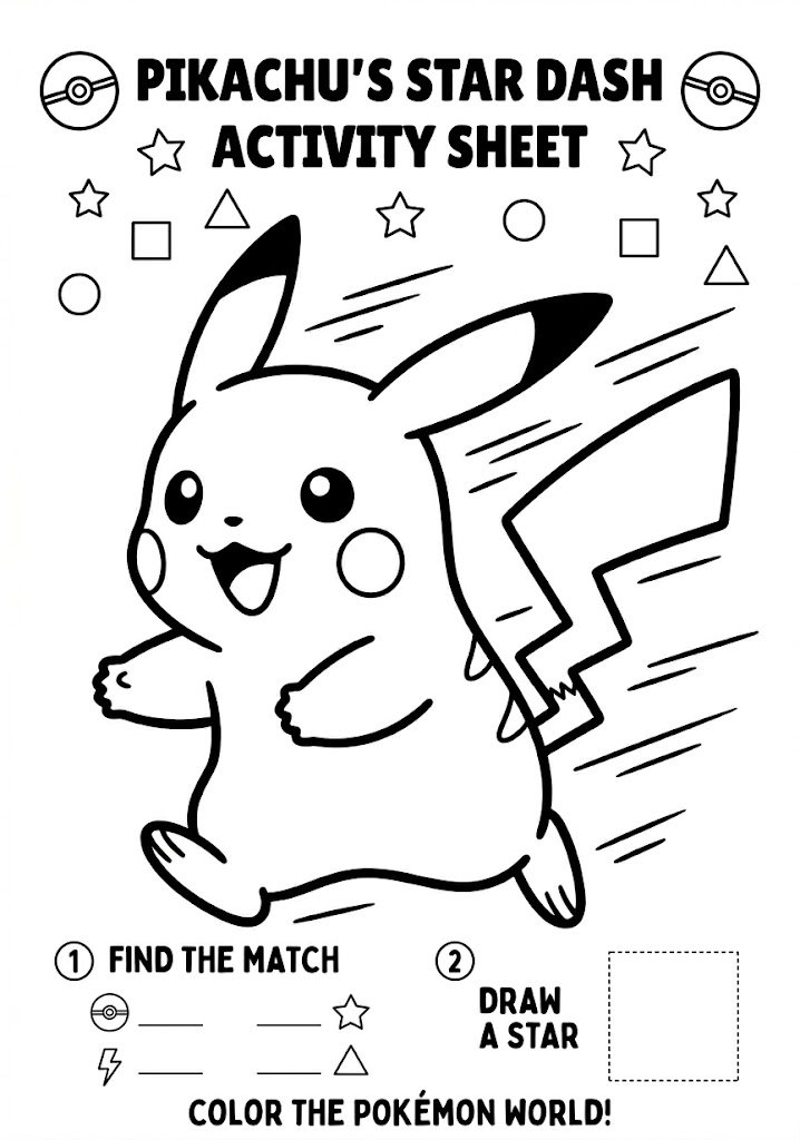 Pokemon Activity Sheet