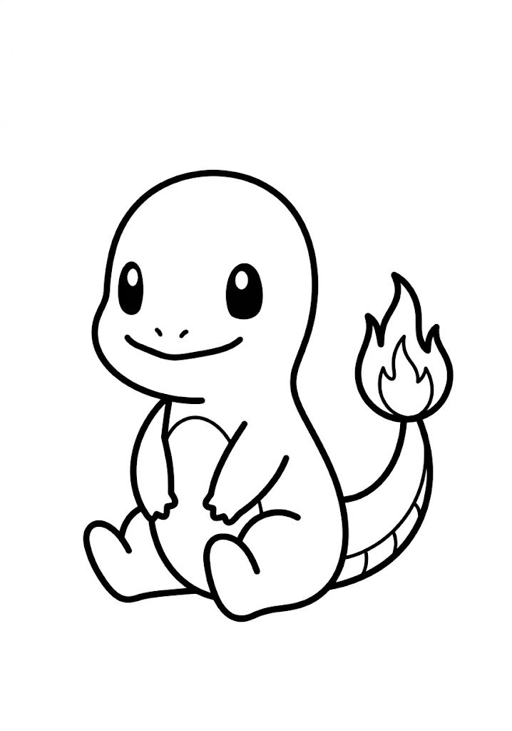 Sitting Charmander Cute Pose