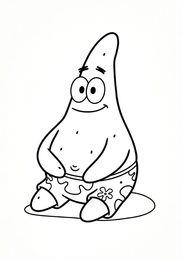Patrick Star Sitting Calmly