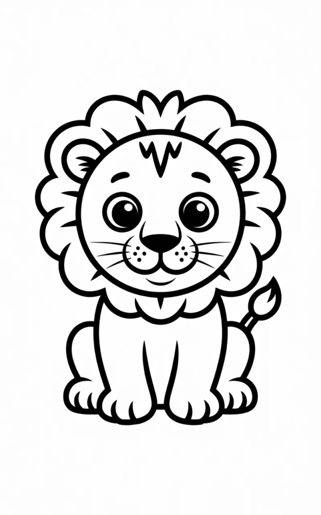 Lion Coloring Pages for Kids