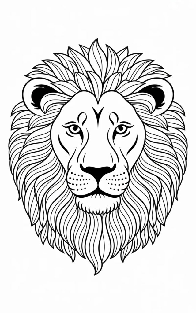  Lion Coloring Pages for Adults
