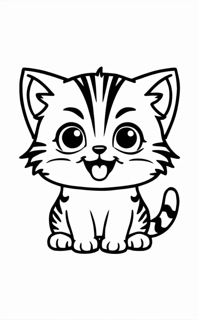 Cat Coloring Pages for Kids