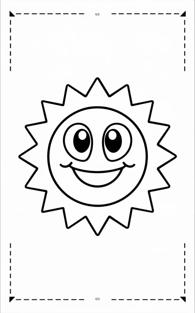 Cute Summer Coloring Page for Kids