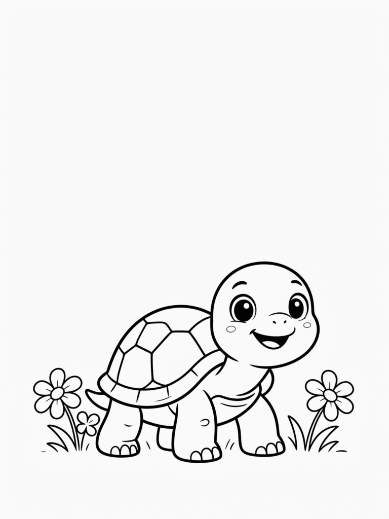 Cute baby turtle smiling