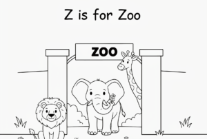 Letter Z Coloring Pages