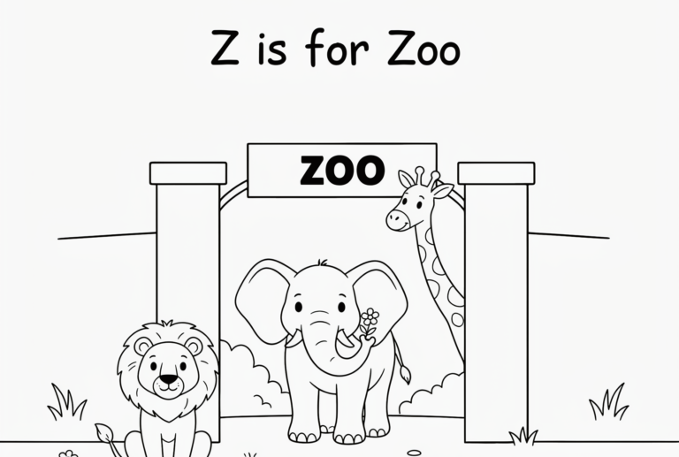Letter Z Coloring Pages