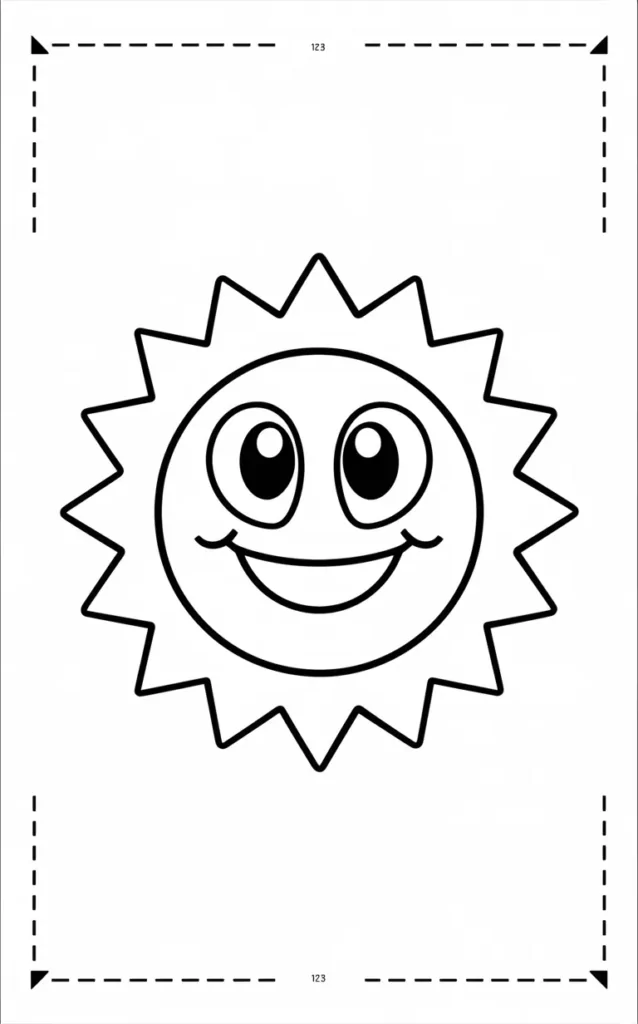 Cute Summer Coloring Page for Kids