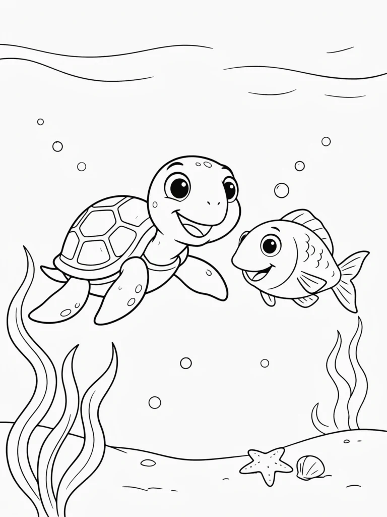 Turtle Coloring Pages