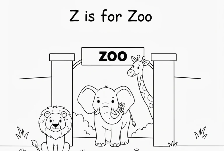 Letter Z Coloring Pages