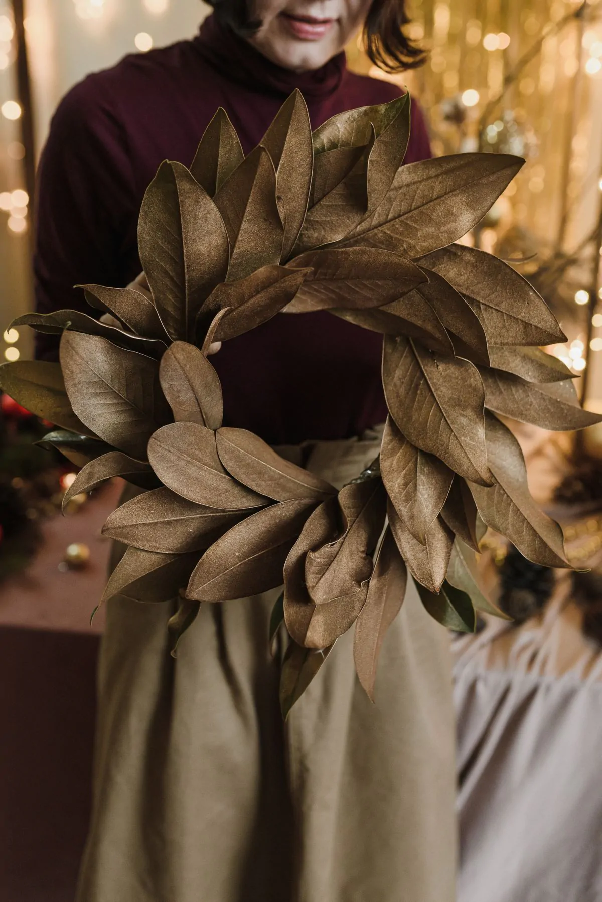 Fall leaf wreath Thanksgiving craft for kids